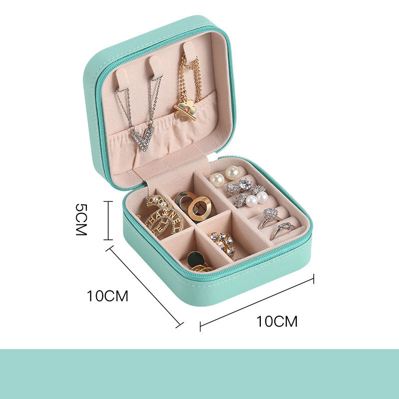 Jewelry Box Leathers Storage Organizer Earrings Holder (Random Colors)
